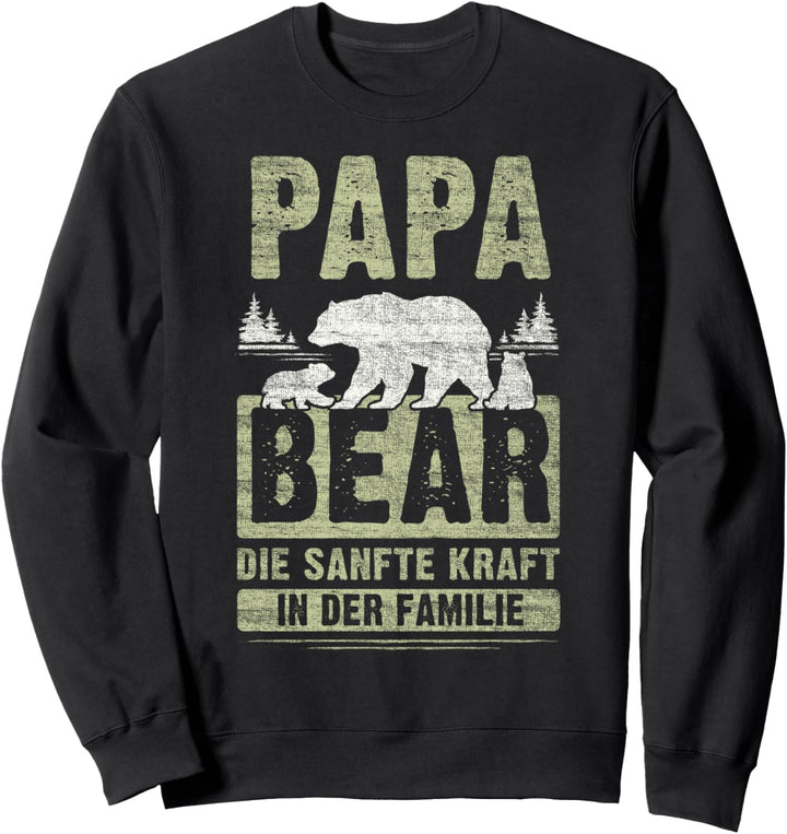 Papa Bear, 2 Bären-Welpen, Papa 2 Kinder, Vatertag, Bär Sweatshirt