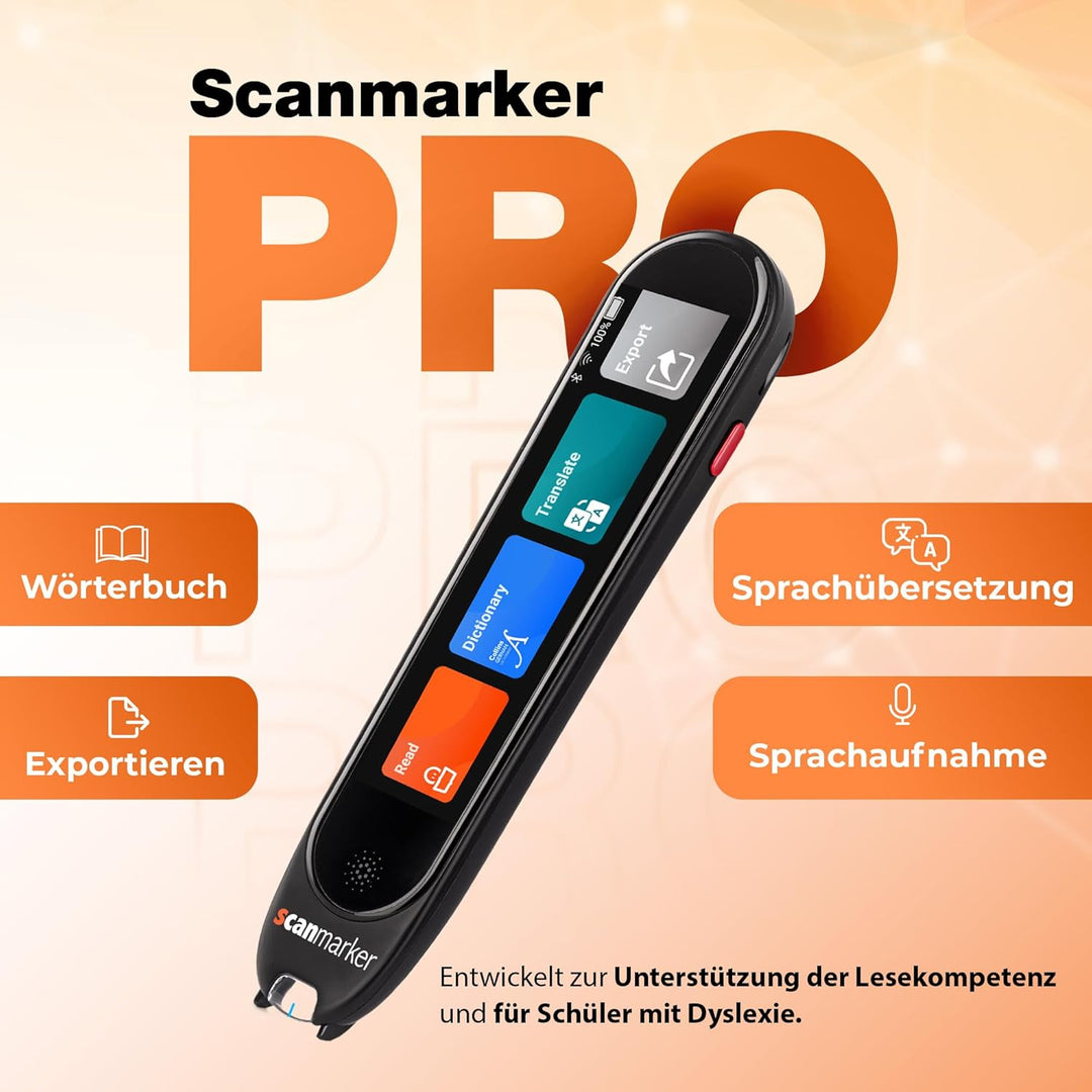Scanmarker Air - Bluetooth-Scannerstift inkl. OCR, Textübersetzung und Sprachwiedergabe (Scanmarker