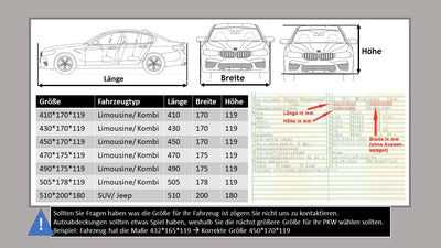 COSI CAR Autoabdeckung Wasserdicht [Passt zu jedem Fahrzeug] Abdeckplane Autogarage Vollgarage Autop