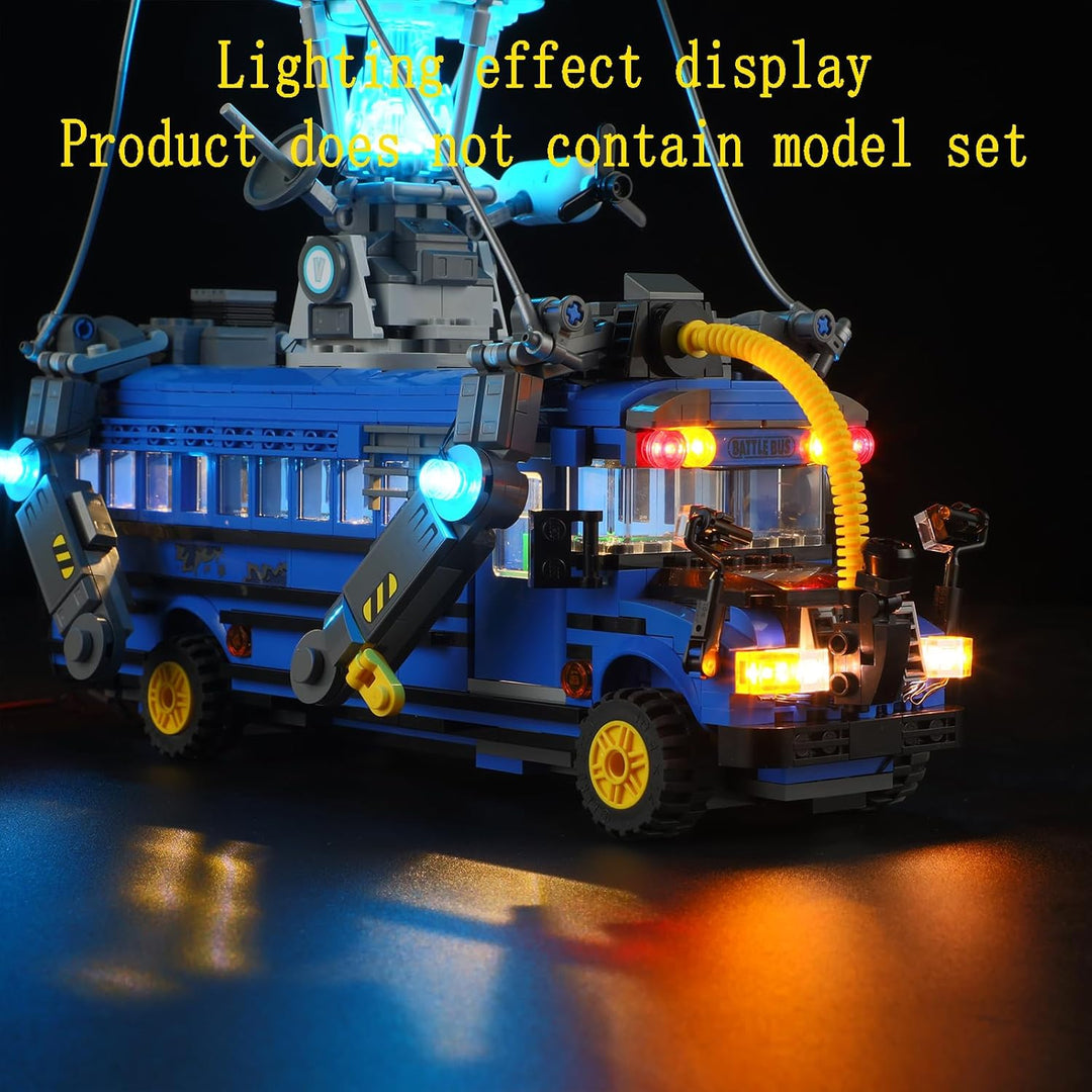 GEAMENT LED Licht-Set Kompatibel mit Lego Schlachtenbus (Battle Bus) Fortnite 77073 Bausteine Modell