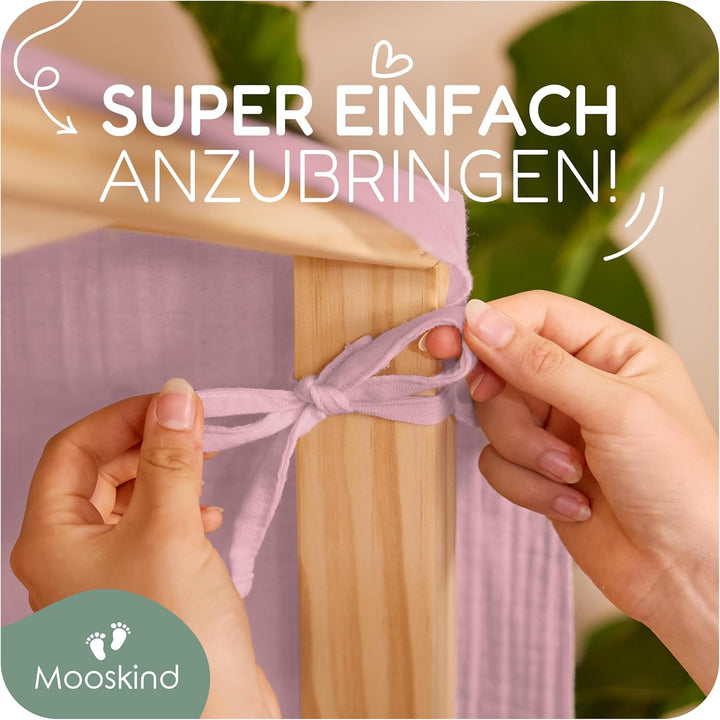 Hausbett Himmel – Aus weichem Musselin in 7 Farben – 100% Bio-Baumwolle – Traumhafte Hausbett Deko &