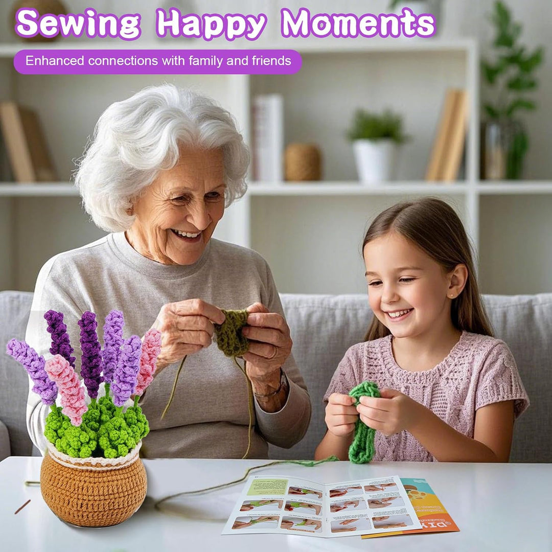 Lonsien Häkelset Kinder Pfefferminz Häkeln für Anfänger Komplett Stricken für Anfänger Set Amigurumi