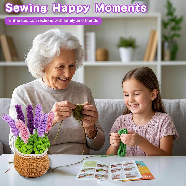 Lonsien Häkelset Kinder Pfefferminz Häkeln für Anfänger Komplett Stricken für Anfänger Set Amigurumi