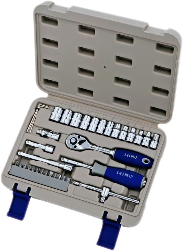 Juego vasos y puntas 1/4", 35 piezas