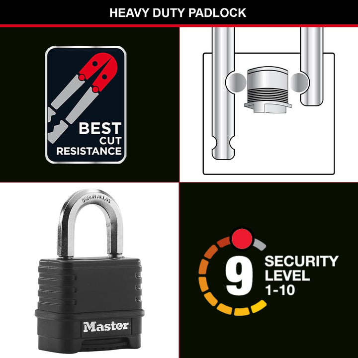 MASTER LOCK Hochleistungsvorhängeschloss [Zahlenkombination] [Zinkgehäuse] [Aussenbereich] M178EURD