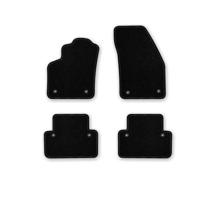 Bär-AfC Auto Fussmatten Basic passend für Volvo S40 / V50 M 2004-2012, Autoteppiche Nadelvlies Schwa