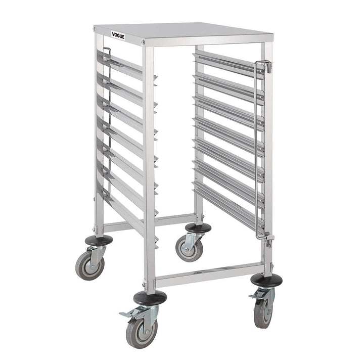 Vogue Gastronorm-Regalwagen mit 7 Ebenen, Edelstahl, fasst bis zu 7 x 1/1 GN-Tabletts, Grösse: 900x3