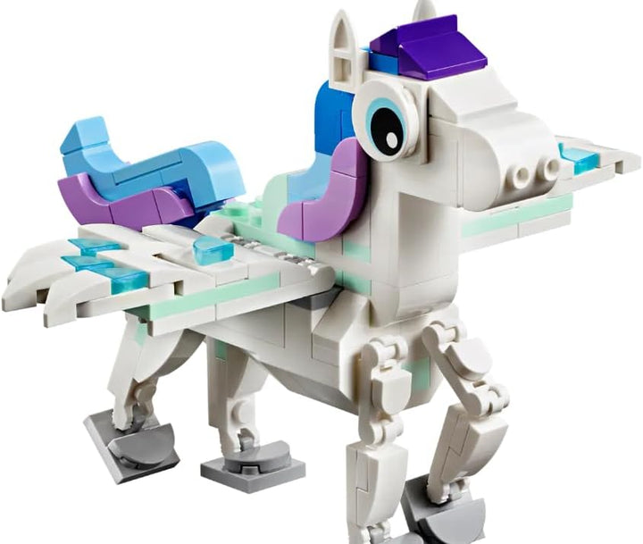 LEGO Creator Mythisches Pegaso, 3-in-1-Set zum Bauen, Spiele für Kinder, Mädchen, Jungen und Mädchen