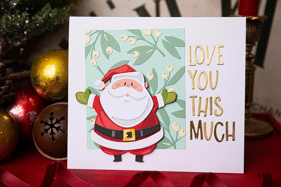 Sizzix Thinlits Set 49er-Pack Santa Greetings Colorize von Tim Holtz | 666338 | Hauchdünne Stanzform