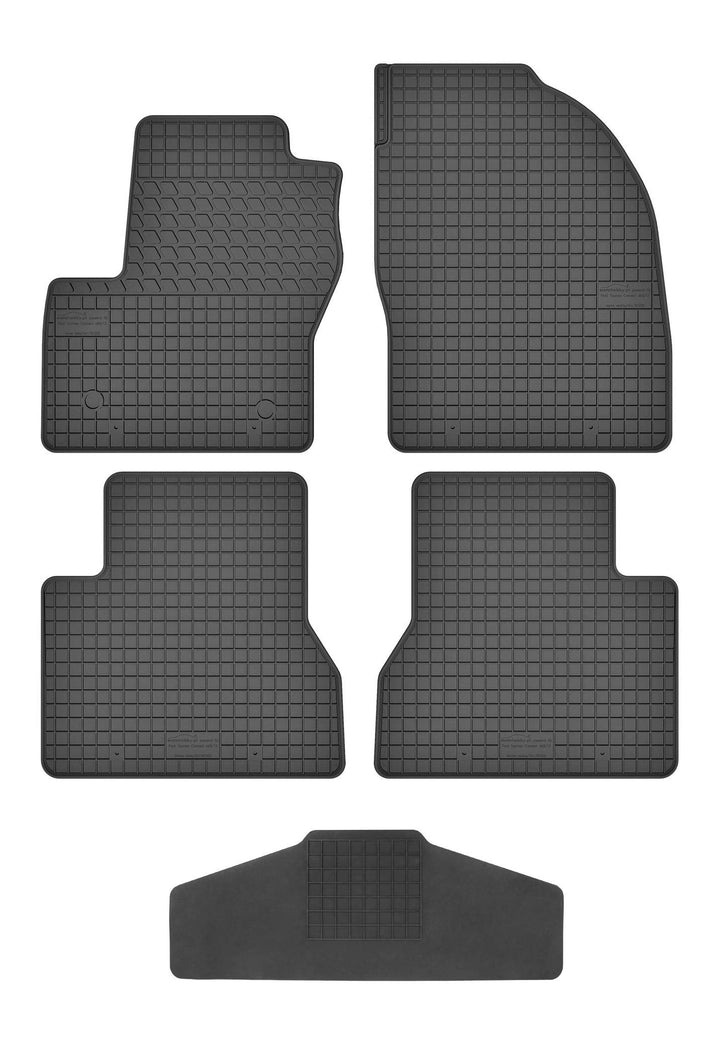 Fussmatten Vorne, Hinten + Tunnel Matte 5er Set für Ford Transit TOURNEO Connect seit 2013 Gummi Gum