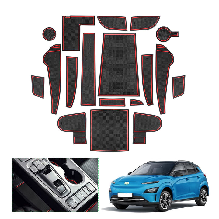 GAFAT 2019-2022 2023 Hyunda-i Kona Elektro EV Electric Antirutschmatten, Kona EV Gummimatten für Mit