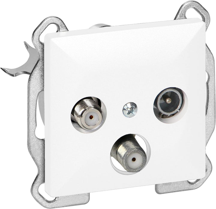 Antennendose Unterputz IP20 | Enddose für SAT/TV/R und Kabel Anschluss (digital/analog) | Kompatibel