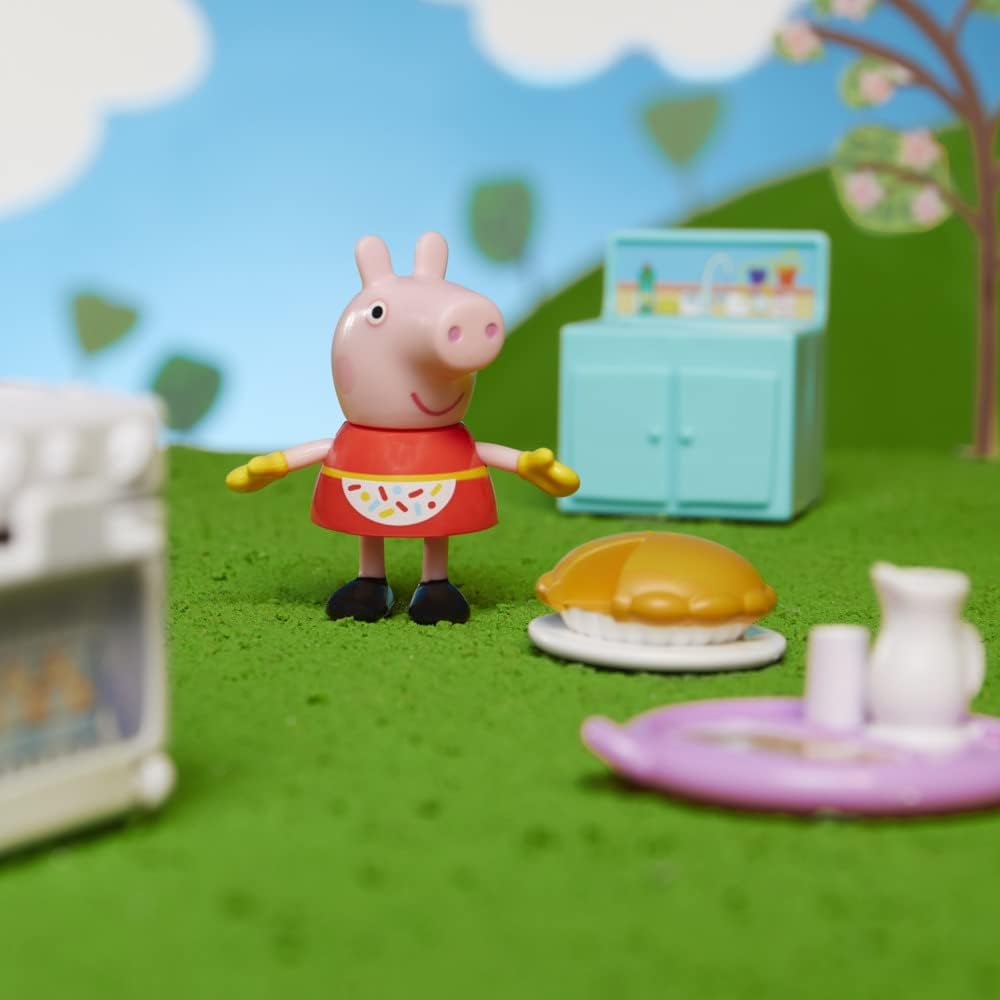 Peppa Pig Peppa’s Club Peppa Loves Baking Little Spaces Themed Preschool Toy, Includes 1 Figure and