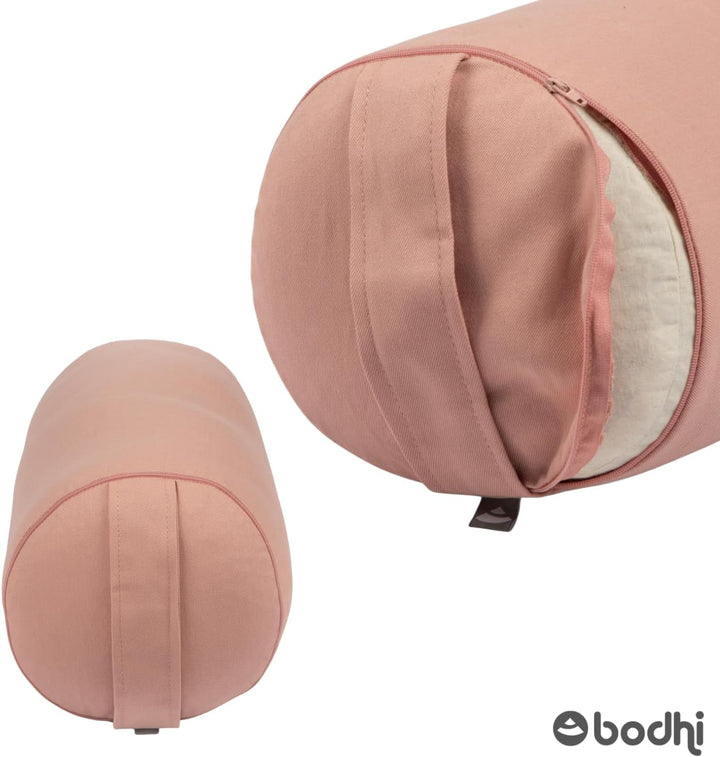 Bodhi Yoga Bolster | ECO Serie | Yogarolle mit Kapok-Füllung | Waschbarer Bezug aus 100% Bio-Baumwol