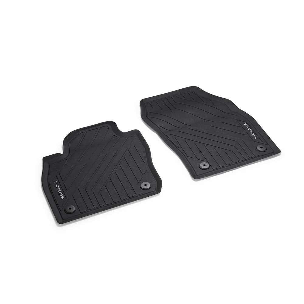 Volkswagen 2GM06150282V Allwettermatten Gummi Fussmatten 2X vorn Gummimatten, mit T-Cross Schriftzug