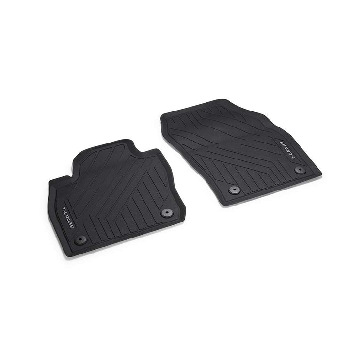 Volkswagen 2GM06150282V Allwettermatten Gummi Fussmatten 2X vorn Gummimatten, mit T-Cross Schriftzug