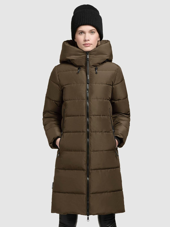 khujo - Damen - Wintermantel - Jilias 5 Steppmantel Winterjacke XS Old Green, XS Old Green