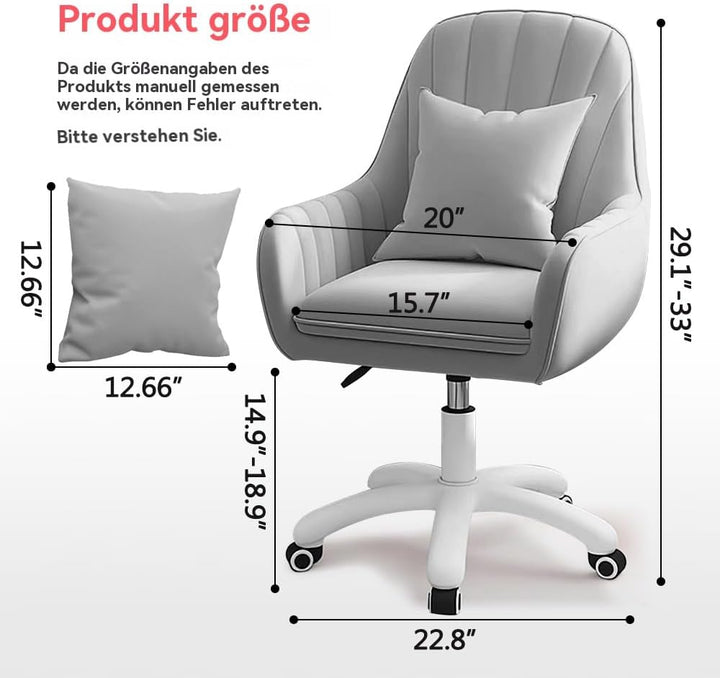 Bürostuhl Stuhl Computerstuhl mit mittelhoher Rückenlehne Gepolsterter moderner Computer-Arbeitsstuh