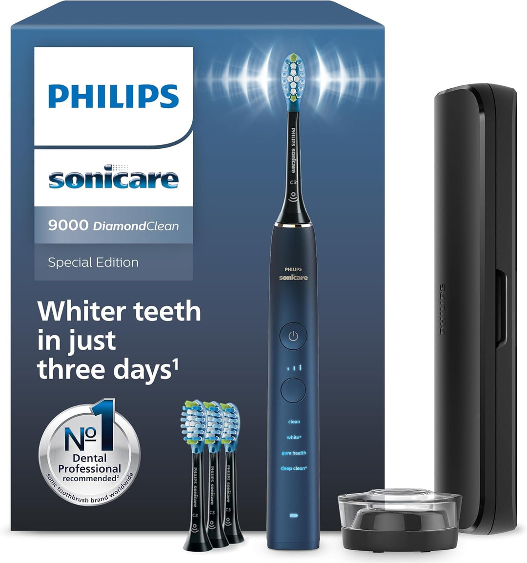 Philips Sonicare DiamondClean elektrische Zahnbürste der 9000er Serie – Schallzahnbürste, sauberere