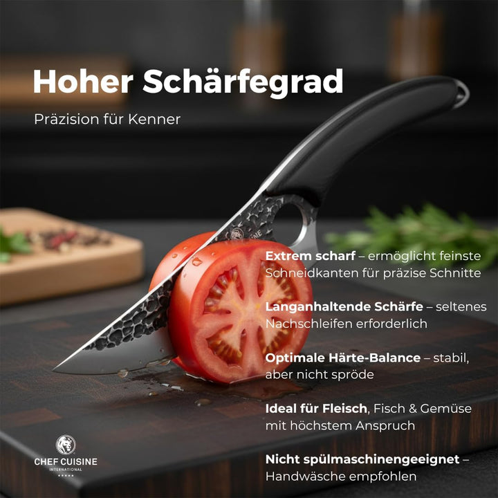 CHEF CUISINE BBQ Messer 53-55 HRC Stahl | 20,5 cm geschmiedete Klinge aus rostfreiem Klingenstahl |