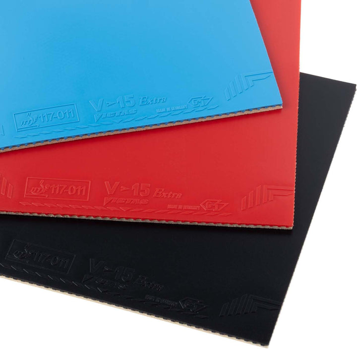Victas V>15 Extra Tischtennisgummi Schwarz MAX, Schwarz MAX