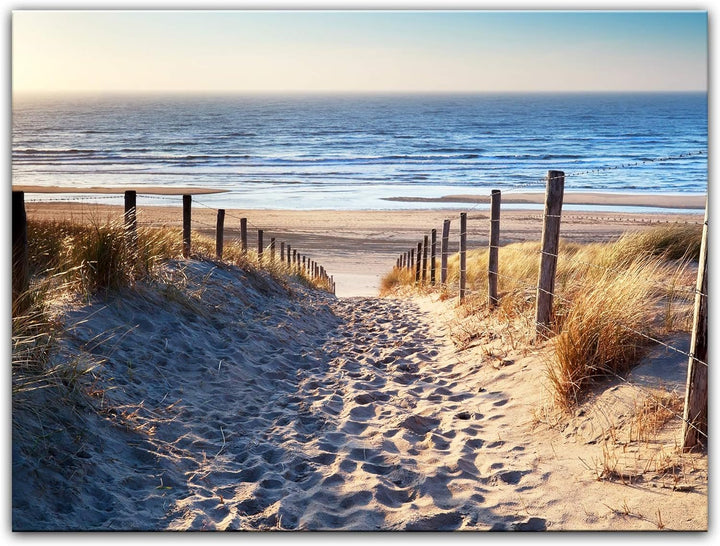 Bilderdepot24 Bild auf Leinwand | Schöner Weg zum Strand 3 in 60x50 cm als Wandbild | Wand-deko Deko