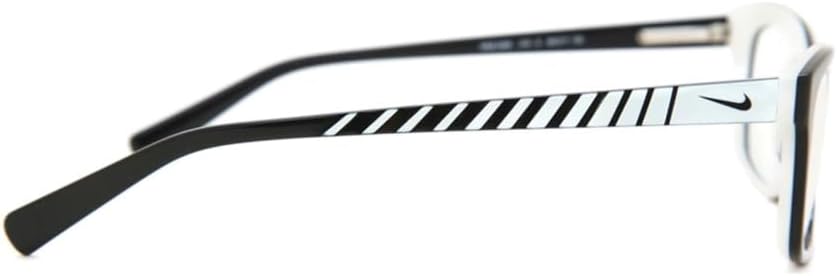 Nike 5509 010 48 Brillengestelle, Schwarz (Black/White Black)