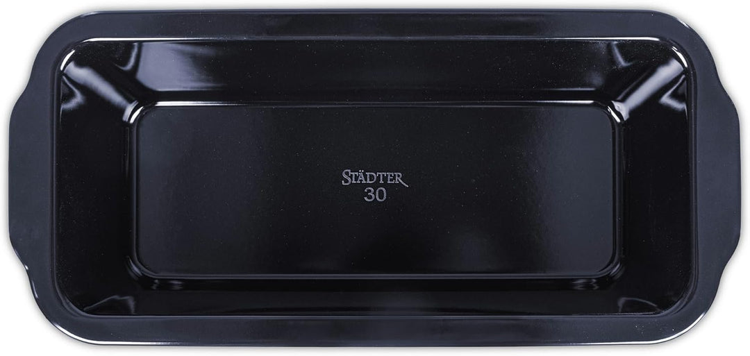 Städter we love baking Brotbackform EMAILLE Black Edition, 30x13x8 cm, Schwarz, emailliert, kratzfes