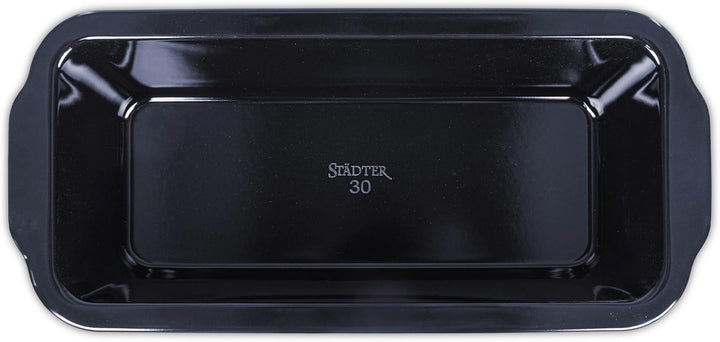Städter we love baking Brotbackform EMAILLE Black Edition, 30x13x8 cm, Schwarz, emailliert, kratzfes