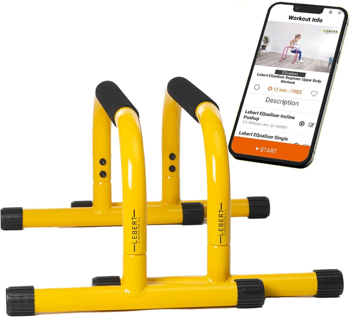 Lebert Fitness Parallette Push Up Bars Dip Station Stand - Perfekt für Haus und Garage Gym Trainings