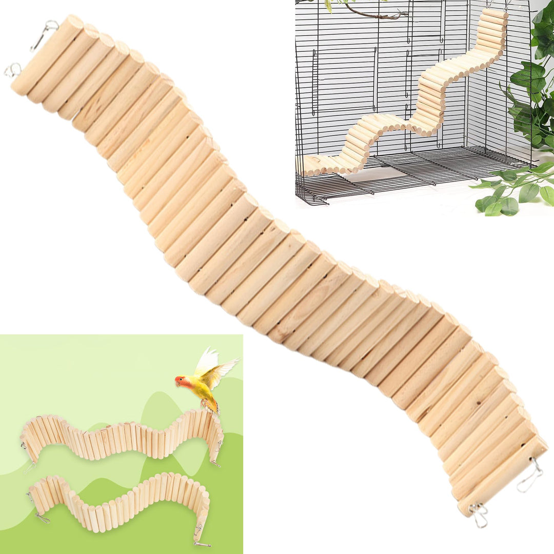 Vielseitig Holz Papageienvogelkauen Vogel Spielzeug - 1 Stück Papageienspielzeug Naturholz Hängende