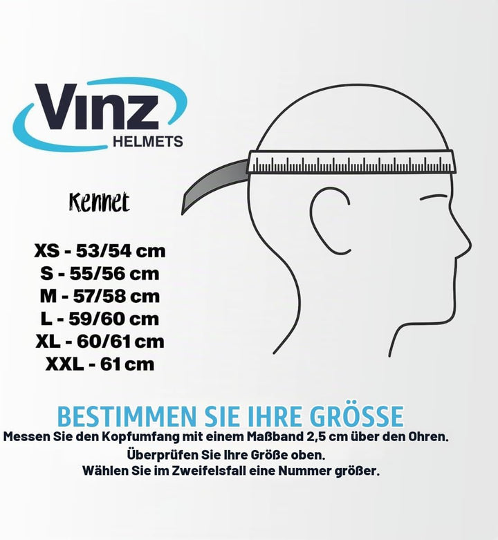 VINZ Kennet Integralhelm mit Sonnenblende | Motorrad Helm Vollvisierhelm Mopedhelm | Motorradhelm Fu