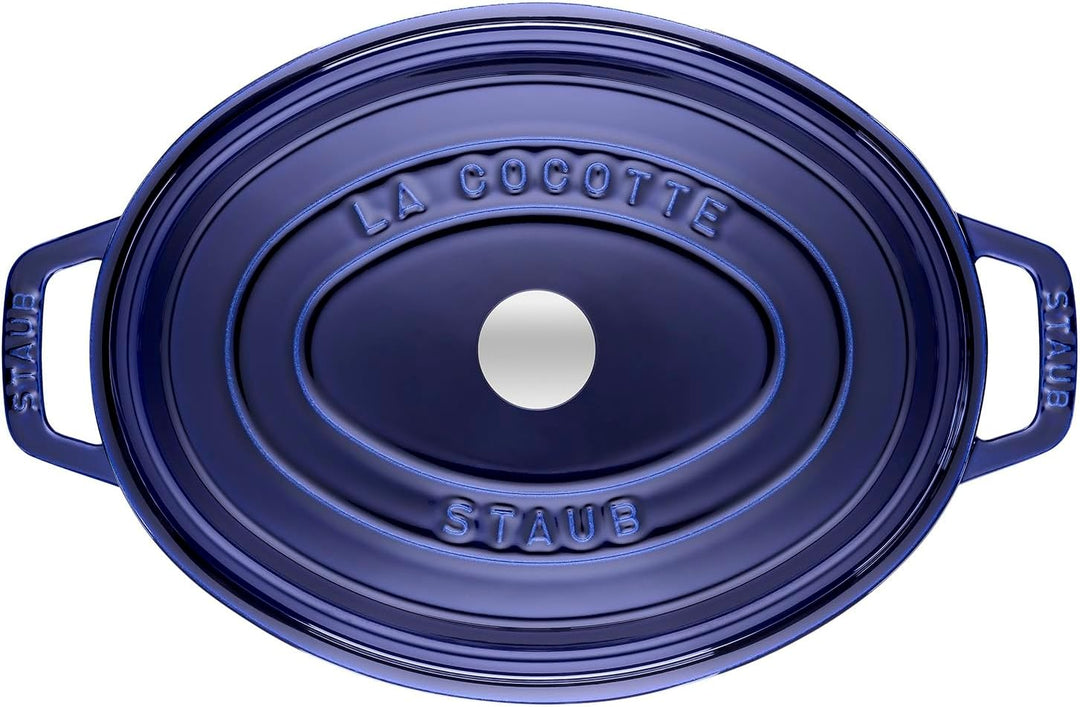 STAUB Gusseisen Bräter/Cocotte, Oval 29 cm, 4,25 L, Aromaregen Funktion, Für alle Herdarten geeignet