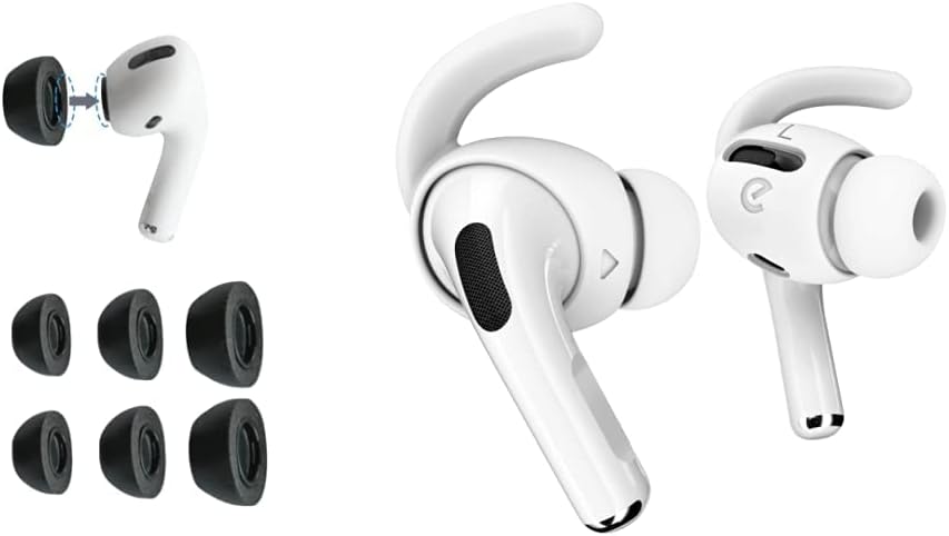 Comply Premium Schaumstoff-Ohrpassstücke, kompatibel mit AirPods Pro, alle Grössen, 3 Paar & Keybudz