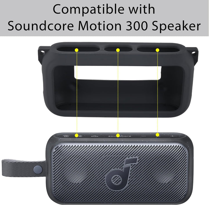 co2CREA Silikonhülle Tragetasche Case mit Schultergurt für Soundcore Motion 300 Hi-Res Bluetooth Lau