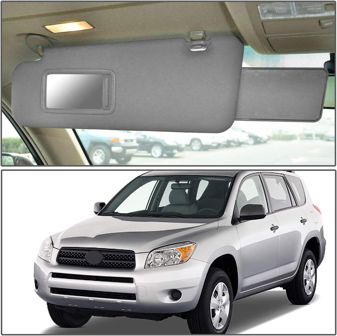 DNA MOTORING ZTL-Y-0155-GY Sonnenblende für Linke Fahrerseite, kompatibel mit Toyota Rav4 beleuchtet