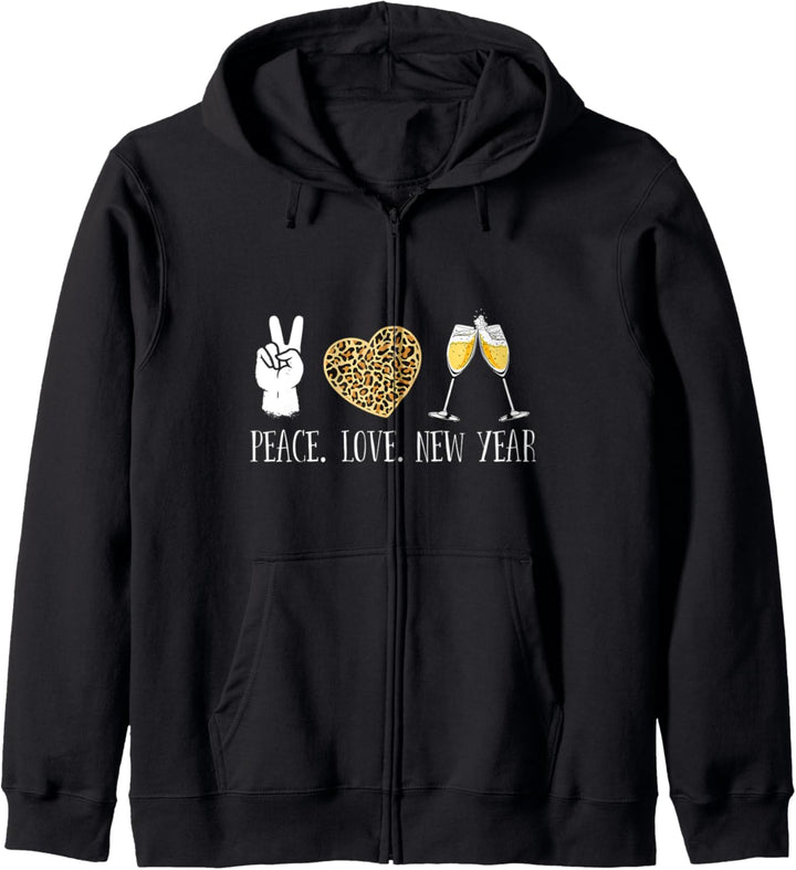 Peace Love Happy New Years Eve Party Kapuzenjacke