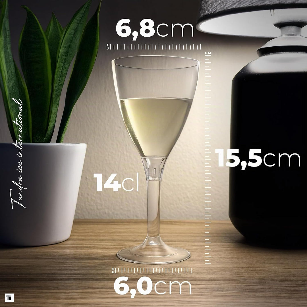 TUNDRA ICE INTERNATIONAL - Packung mit 60 Weingläsern, US WASSER &amp; RI USA LICHT 140 ml. BPA-frei, WI
