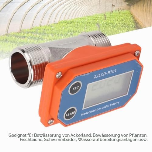 Digitaler Wasserzähler Edelstahl Durchflusssensor Säure Alkali beständiger Wassermengenzähler Wasser