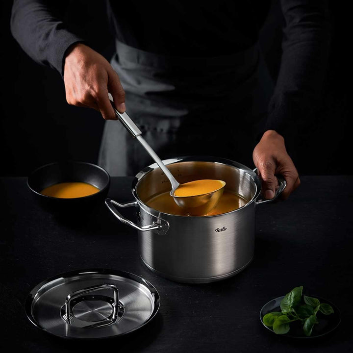 Fissler Original-Profi Collection / Edelstahl-Kochtopfset, 5-teilig, Topf mit Metall-Deckel (3 Kocht