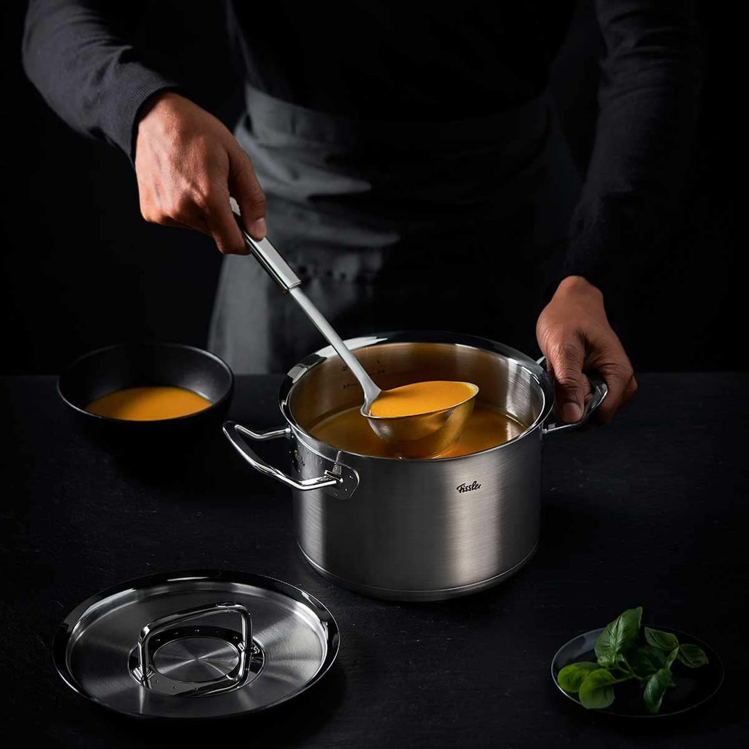 Fissler Original-Profi Collection / Edelstahl-Kochtopfset, 3-teilig, Topf mit Metall-Deckel (1 Kocht