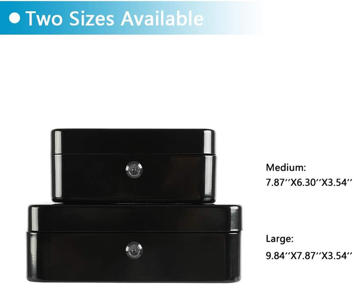 Xydled Mittelgrosse Geldkassette aus Stahl mit abnehmbarem Münzfach und Schlüsselschloss, 20 x 16 x