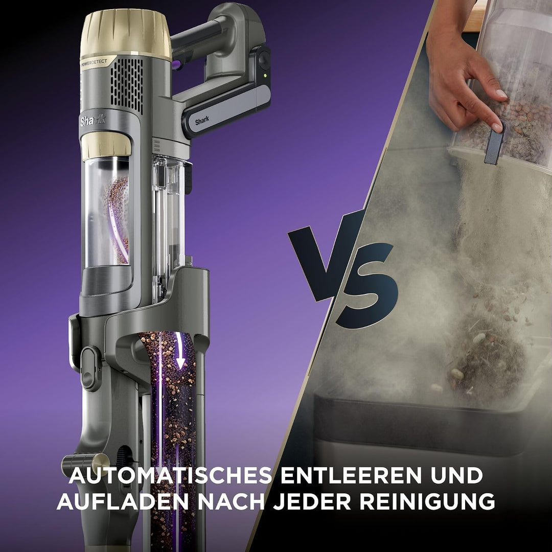 Shark PowerDetect Clean & Empty Akku-Staubsauger mit Absaugstation, bis 70 Min. Laufzeit, kabellos,