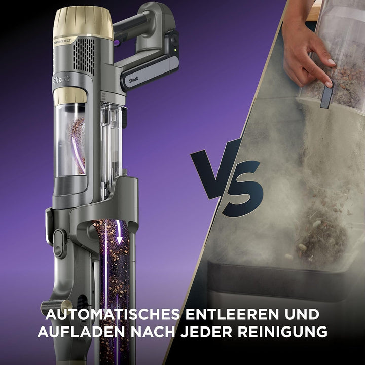 Shark PowerDetect Clean & Empty Akku-Staubsauger mit Absaugstation, bis 70 Min. Laufzeit, kabellos,