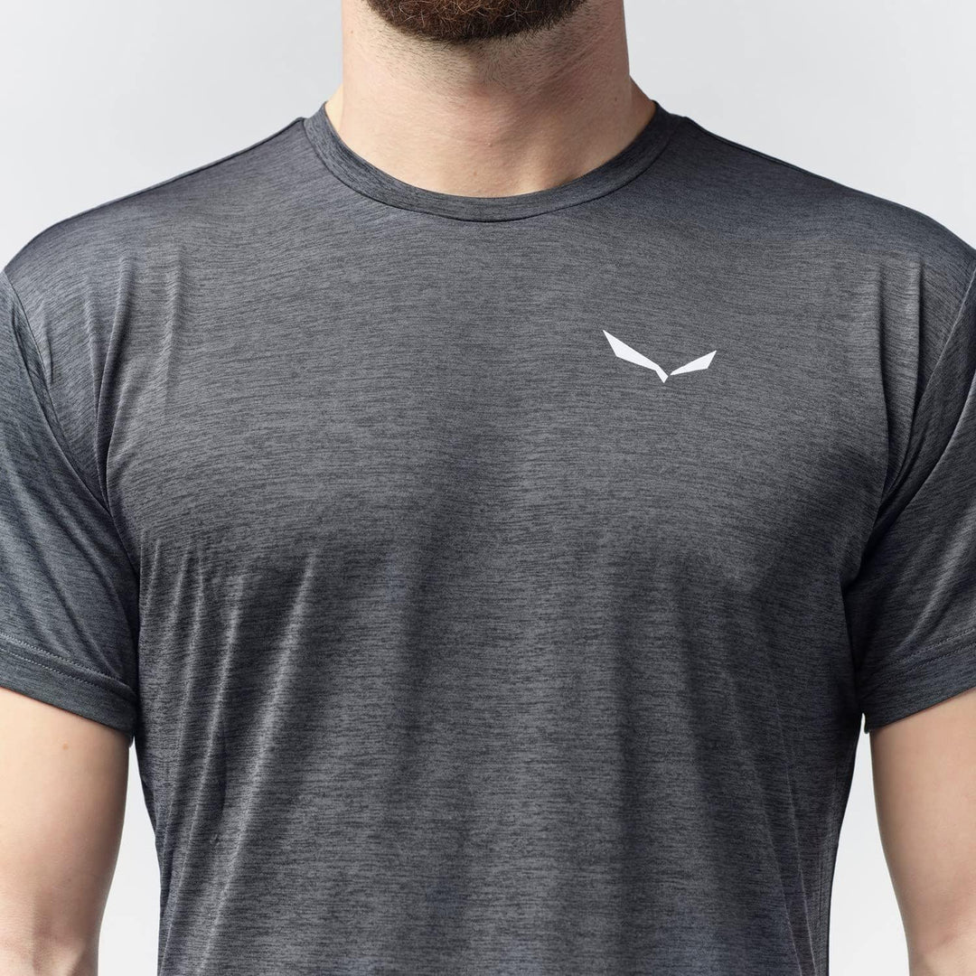 Salewa Herren Puez Melange Dry M S/S Tee Hemden & T-shirts M Black Out Melange, M Black Out Melange
