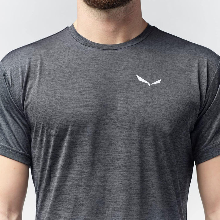 Salewa Herren Puez Melange Dry M S/S Tee Hemden & T-shirts M Black Out Melange, M Black Out Melange