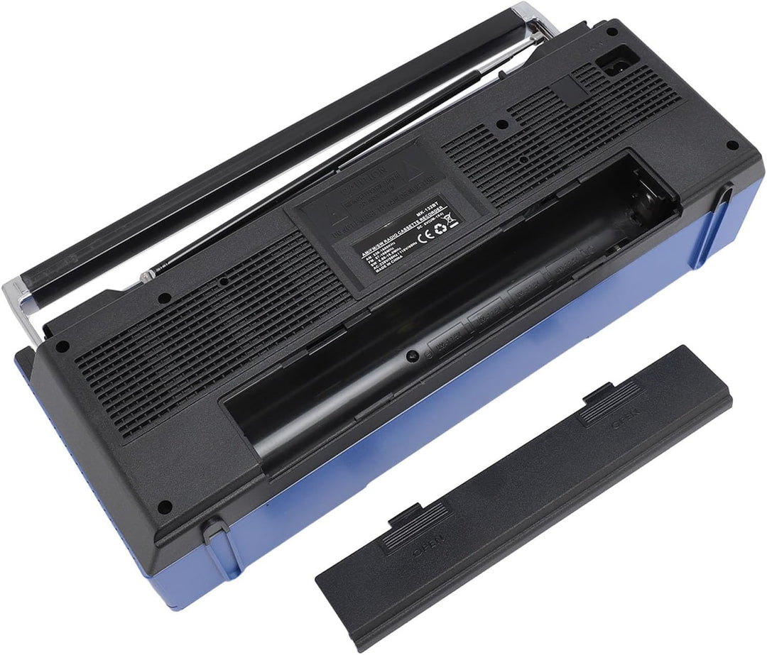Kassetten Boombox, Retro Blueooth Boombox mit USB, SD und 3,5 Mm AUX Eingang, AM FM SW Kassettenspie