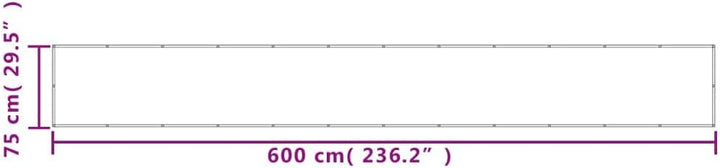 vidaXL Balkon Sichtschutz, Balkonbespannung mit Aluminium-Ösen, Balkonverkleidung Wasserfest, Balkon