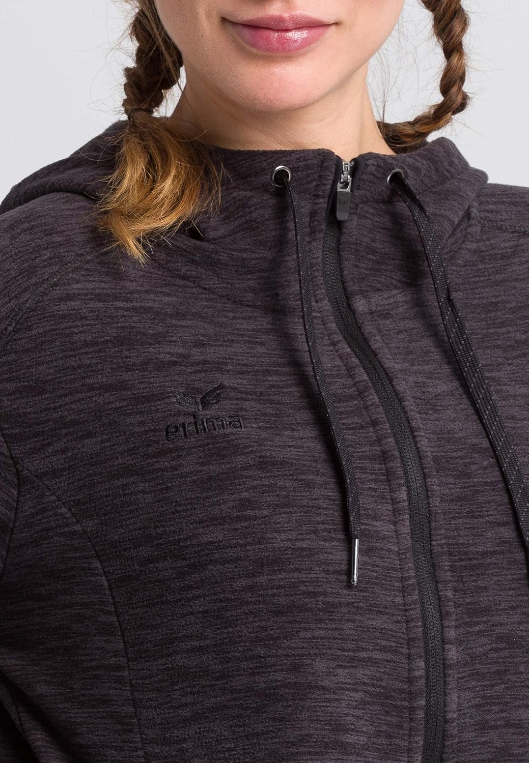 Erima Damen Basic Stepp-/Strickjacke mit Kapuze 42, 42