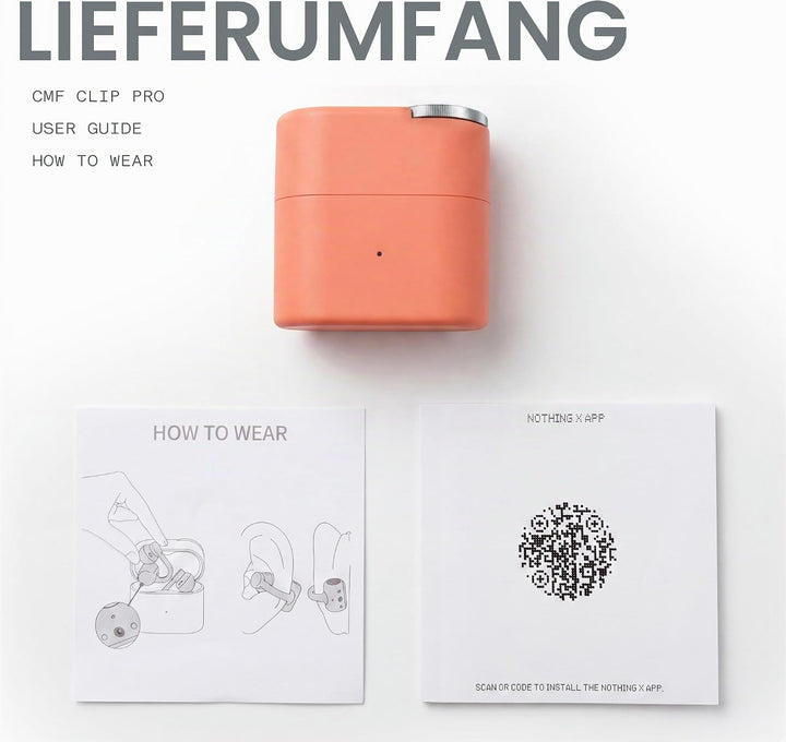 CMF Clip Pro Open-Ear Kopfhörer, Kabellose Clip-On Earbuds, Ultra-Leicht Hellgrau, Hellgrau